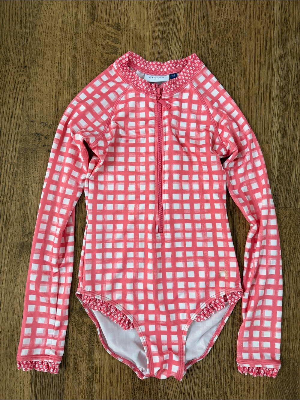 Cabana Life Girls One-Piece Rashguard Bathingsuit